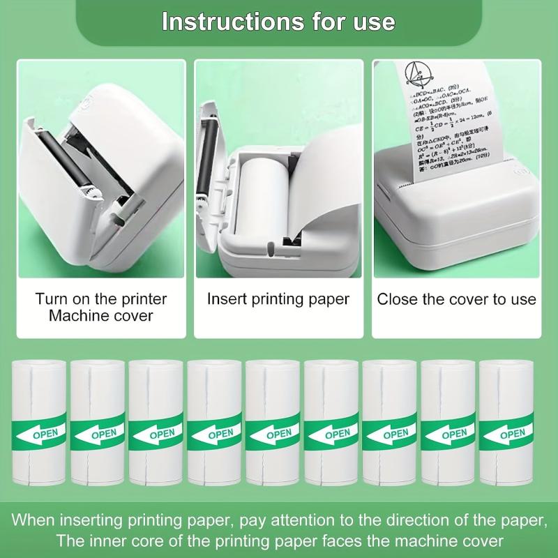 10pcs Adhesive Thermal Paper Sticker for Students Camera Printing