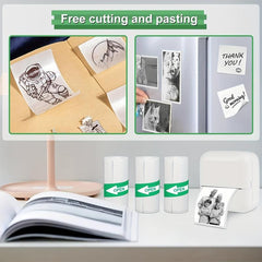 10pcs Adhesive Thermal Paper Sticker for Students Camera Printing