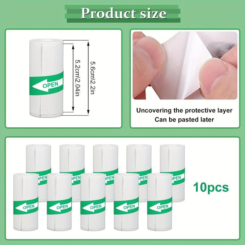 10pcs Adhesive Thermal Paper Sticker for Students Camera Printing