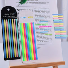 160Pcs Transp Highlighter Tape Sticky Tabs & Scissor Morandi N