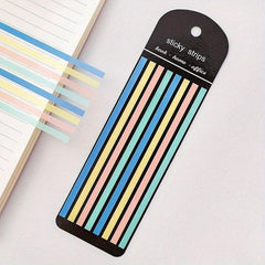 160Pcs Transp Highlighter Tape Sticky Tabs & Scissor Morandi N
