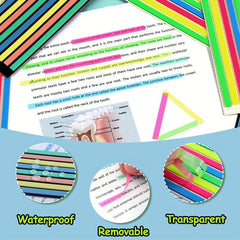 160Pcs Transp Highlighter Tape Sticky Tabs & Scissor Morandi N