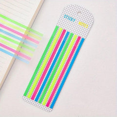 160Pcs Transp Highlighter Tape Sticky Tabs & Scissor Morandi N