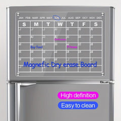 Acrylic Magnetic Dry Erase Calendar Board For Fridge 34.8x24.89 Inches