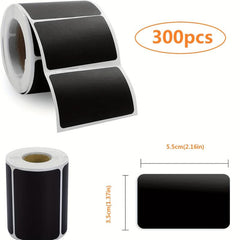 300pcs Chalkboard Labels Waterproof Reusable Blackboard Stickers