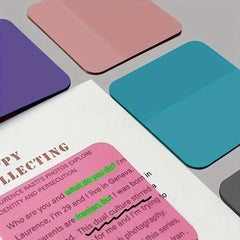 80 Sheets Transparent Sticky Notes Self Stick Note Pads 4 Colors Memo Pad