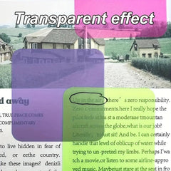80 Sheets Transparent Sticky Notes Self Stick Note Pads 4 Colors Memo Pad