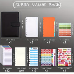 Budget Binder with Zipper Envelopes Expense Sheets & Cash Envelopes Stickers