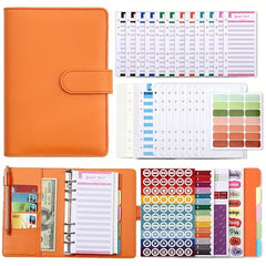 Budget Binder with Zipper Envelopes Expense Sheets & Cash Envelopes Stickers