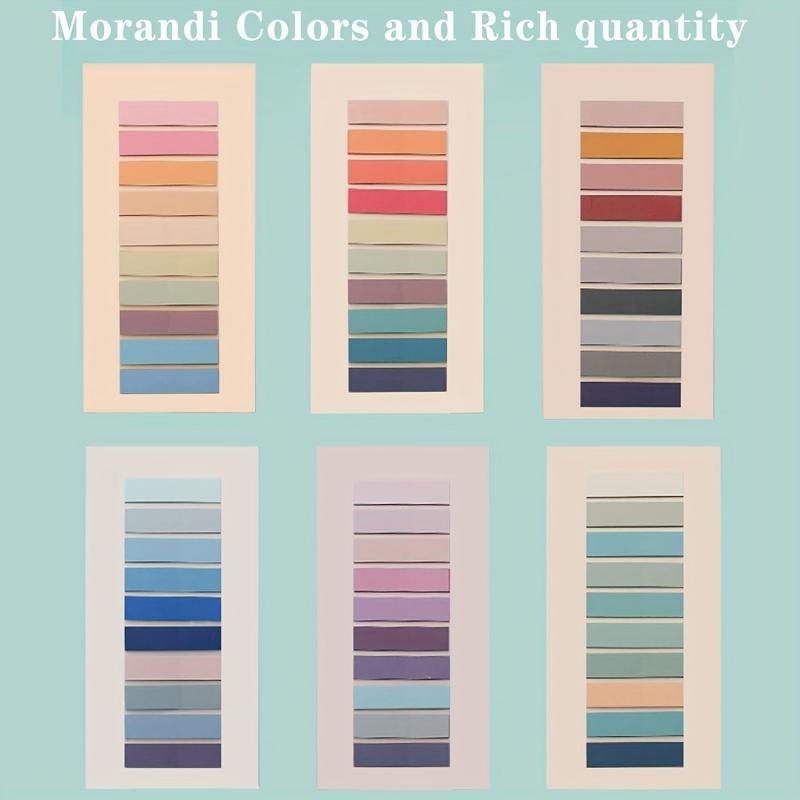 200pc Morandi Sticky Note Tabs Colored Repositionable Flags
