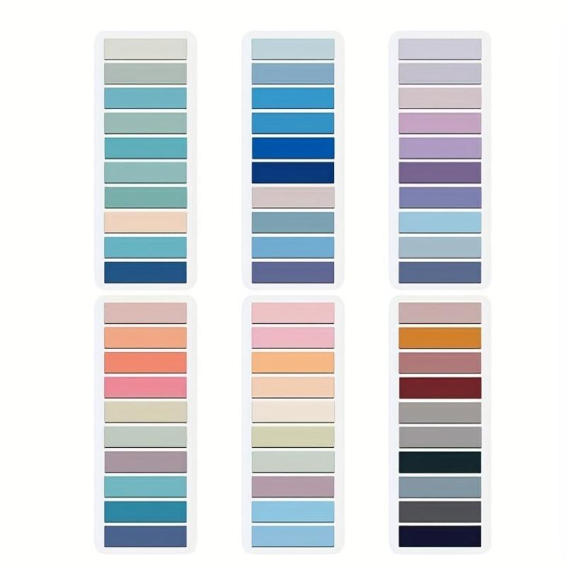 200pc Morandi Sticky Note Tabs Colored Repositionable Flags