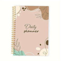 Daily Planner Notebook with Priorities, Notes, Mood & Water Tracker - 52 Sheets