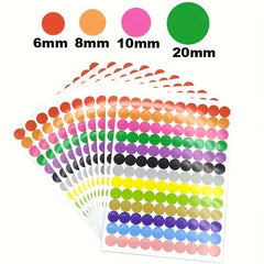 Self Adhesive Round Dot Circle Sticker 6mm-20mm Label Party Decoration