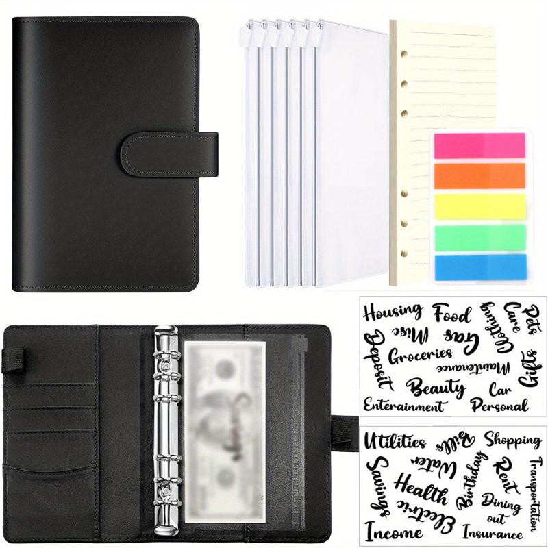 A6 Leather Budget Binder Notebook - Manage Funds