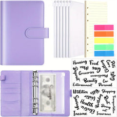 A6 Leather Budget Binder Notebook - Manage Funds