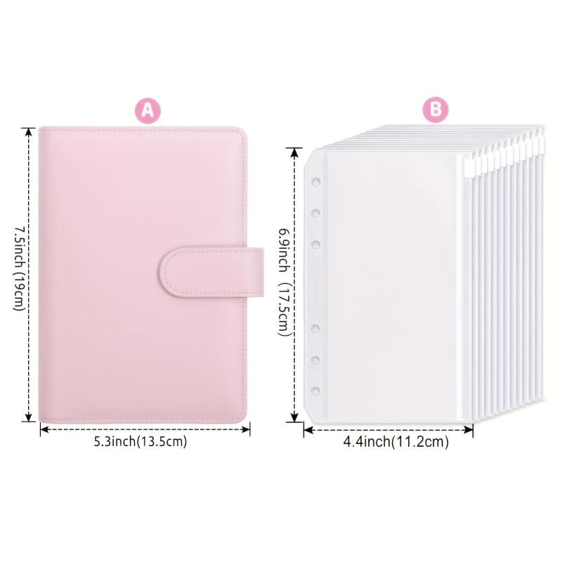 A6 Leather Budget Binder Notebook - Manage Funds