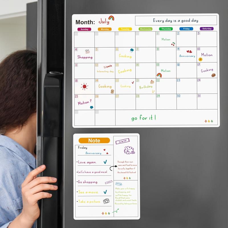 Magnetic Dry Erase Calendar Board for Fridge