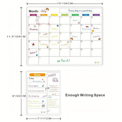 Magnetic Dry Erase Calendar Board for Fridge