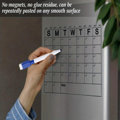 3 Pack Reusable Dry Erase Sheets & Calendar Stick to Any Smooth Surface