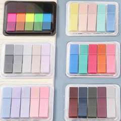 100 Colorful Fluorescent Pet Index Stickers with Sticky Notes