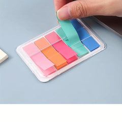 100 Colorful Fluorescent Pet Index Stickers with Sticky Notes
