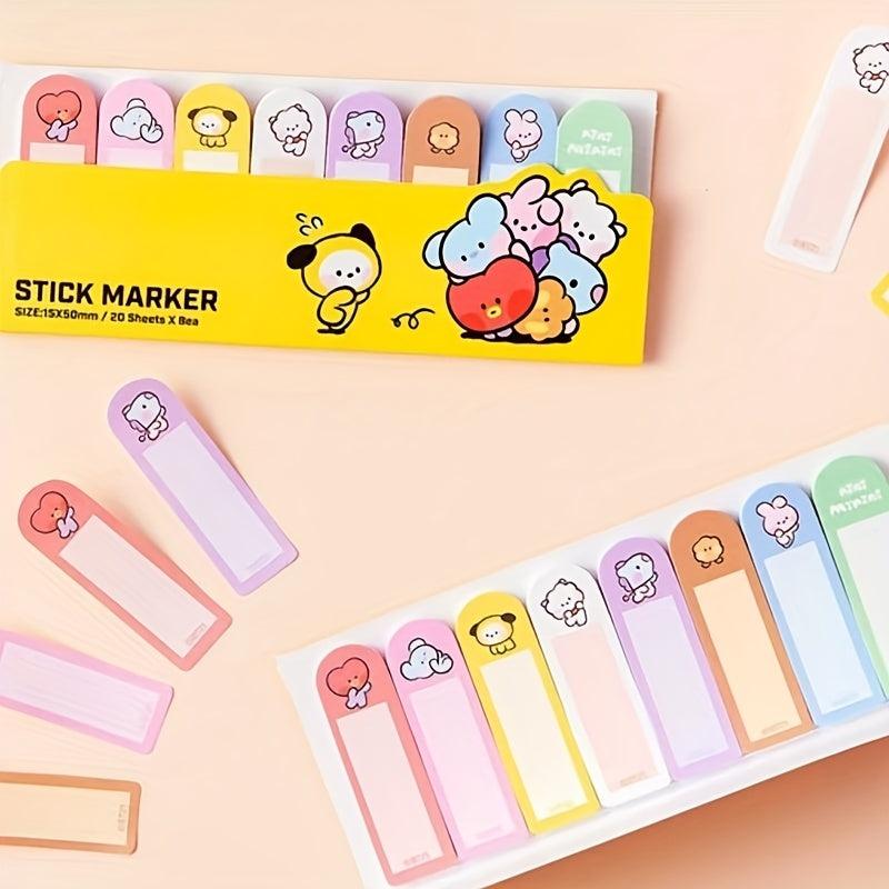 160 Sheets Sticky Notes Assorted Styles Index Memo Pad