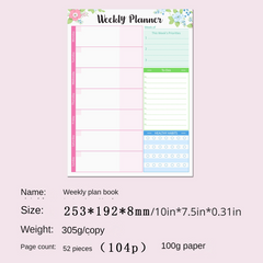 Weekly Planner Notepad Tear Out Planner Pad 52 Sheets 100gsm Paper