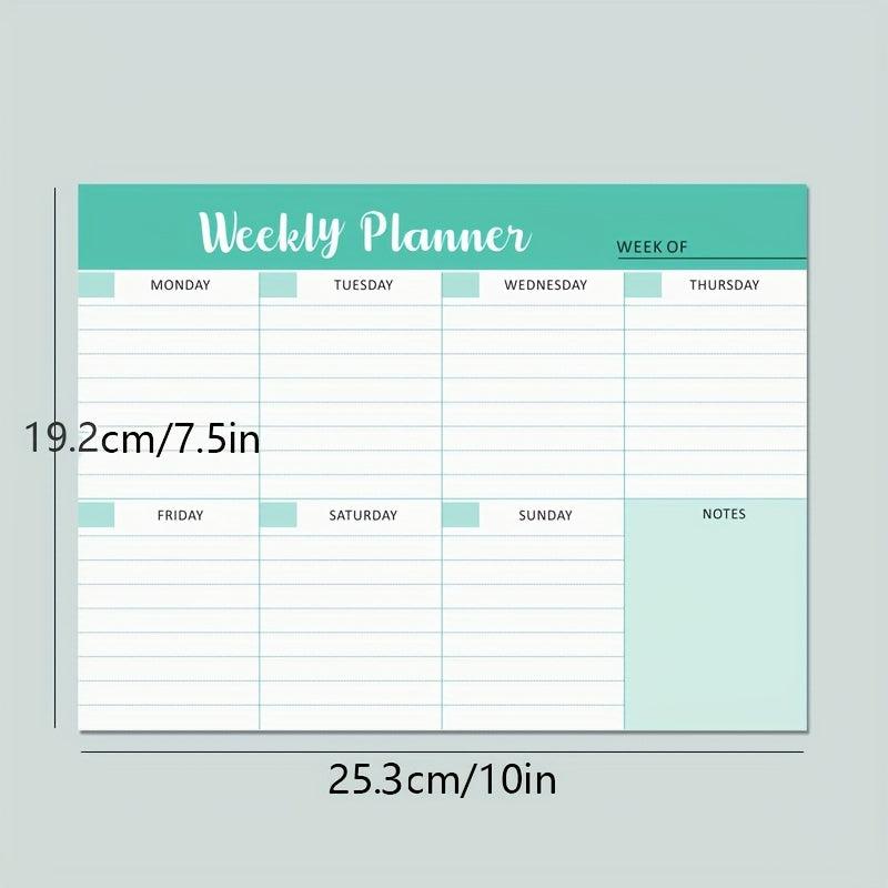 Weekly Planner Notepad Tear Out Planner Pad 52 Sheets 100gsm Paper