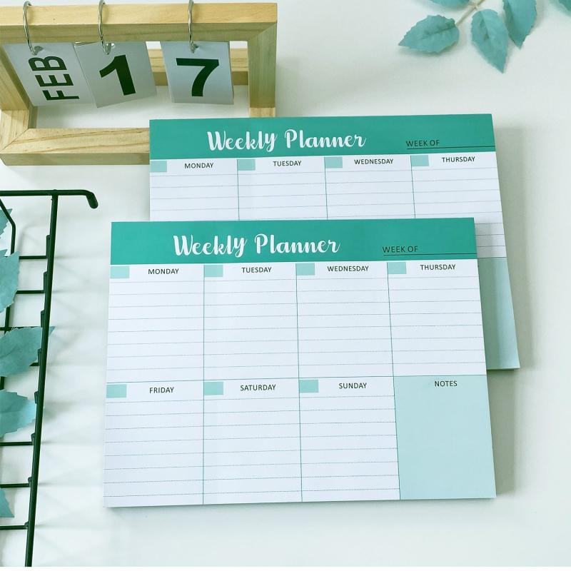 Weekly Planner Notepad Tear Out Planner Pad 52 Sheets 100gsm Paper