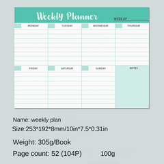 Weekly Planner Notepad Tear Out Planner Pad 52 Sheets 100gsm Paper