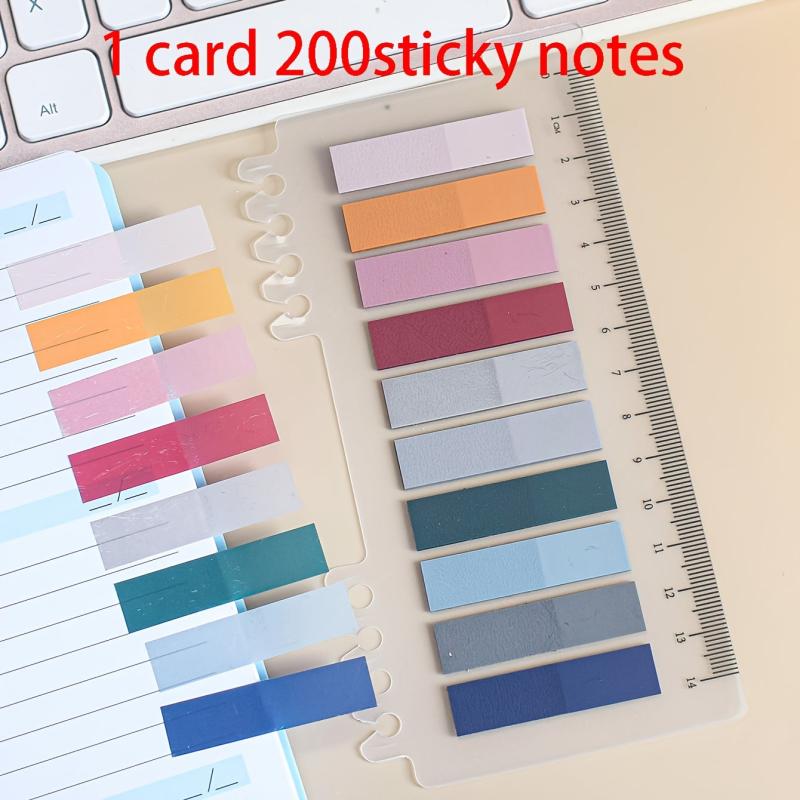 200 Sheets PET Sticky Notes Index Stickers Office Student Supplies