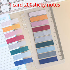 200 Sheets PET Sticky Notes Index Stickers Office Student Supplies