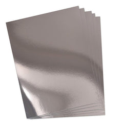 250 A4 Metallic & Silver Card Sheets for Crafting & Invitations