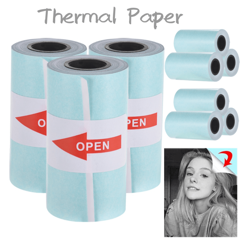 Printable Sticker Paper Roll Self-Adhesive Thermal Paper for Pocket Printer