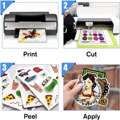Inkjet Printable Vinyl Sticker Paper Matte 20 Sheets