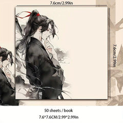 50sheets Ancient Style Samurai Memo Pad Notepad No Adhesive