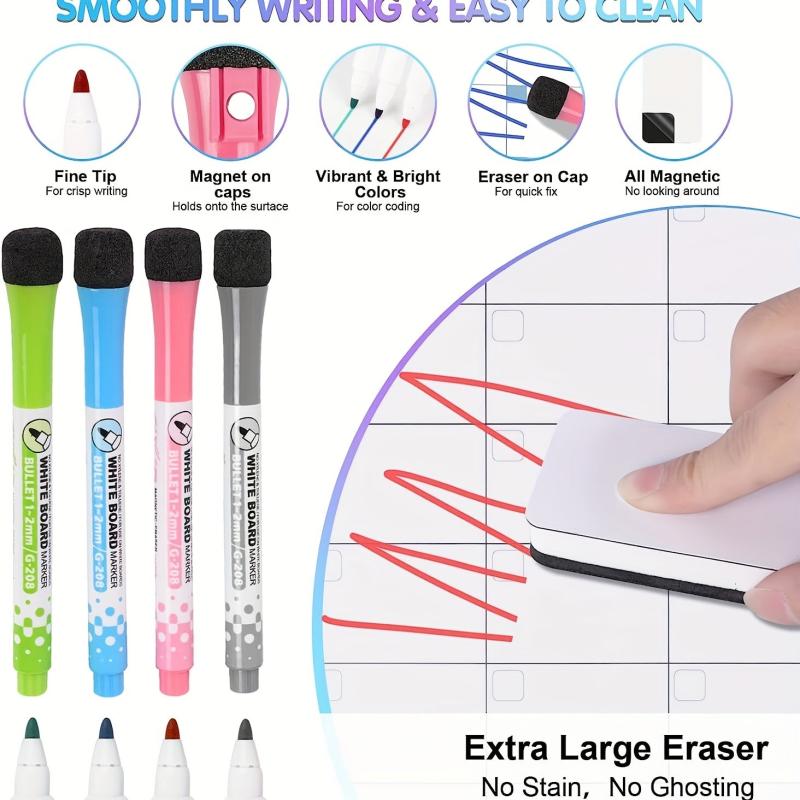 Magnetic Dry Erase Calendar for Fridge and Chore Chart 2 WhiteBoards 43 18x30