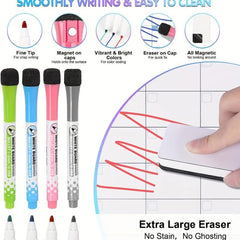 Magnetic Dry Erase Calendar for Fridge and Chore Chart 2 WhiteBoards 43 18x30