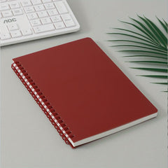 A5 Spiral Notebook 8mm Ruled 160 Pages Wine Red