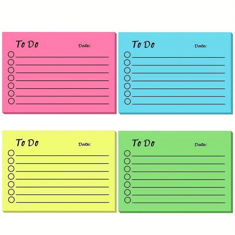50 Sheets Fluorescent Sticky Notes Memo Pad Stickiness Enhancement