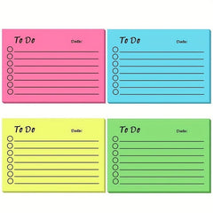 50 Sheets Fluorescent Sticky Notes Memo Pad Stickiness Enhancement