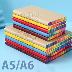 A5 A6 Soft Cover Journal 200 Pages Colorful Rainbow Edge Lined Journal