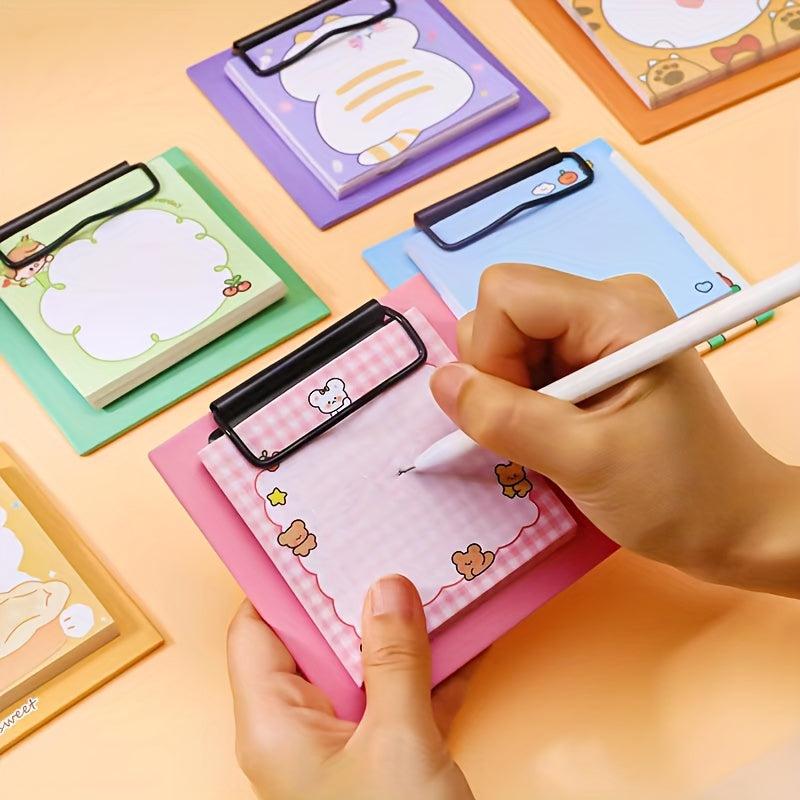 Cartoon Clipboard Notepad Sticky Notes Study Office Memos - 30 Sheets
