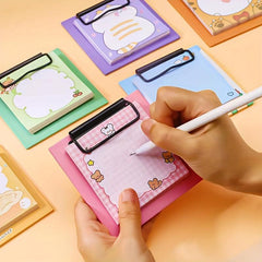 Cartoon Clipboard Notepad Sticky Notes Study Office Memos - 30 Sheets