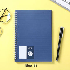 80 Sheet Coil Notebook Waterproof Hardcover Horizontal Line Grid PP Cover