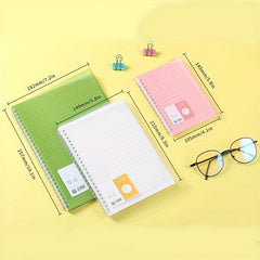 80 Sheet Coil Notebook Waterproof Hardcover Horizontal Line Grid PP Cover