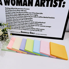 8 Pads Sticky Notes 7.62x7.62 cm Pastel Colors Easy to Post for Home Office