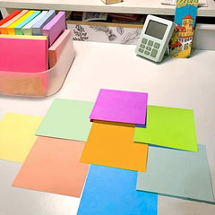 8 Pads Sticky Notes 7.62x7.62 cm Pastel Colors Easy to Post for Home Office