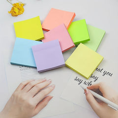 8 Pads Sticky Notes 7.62x7.62 cm Pastel Colors Easy to Post for Home Office