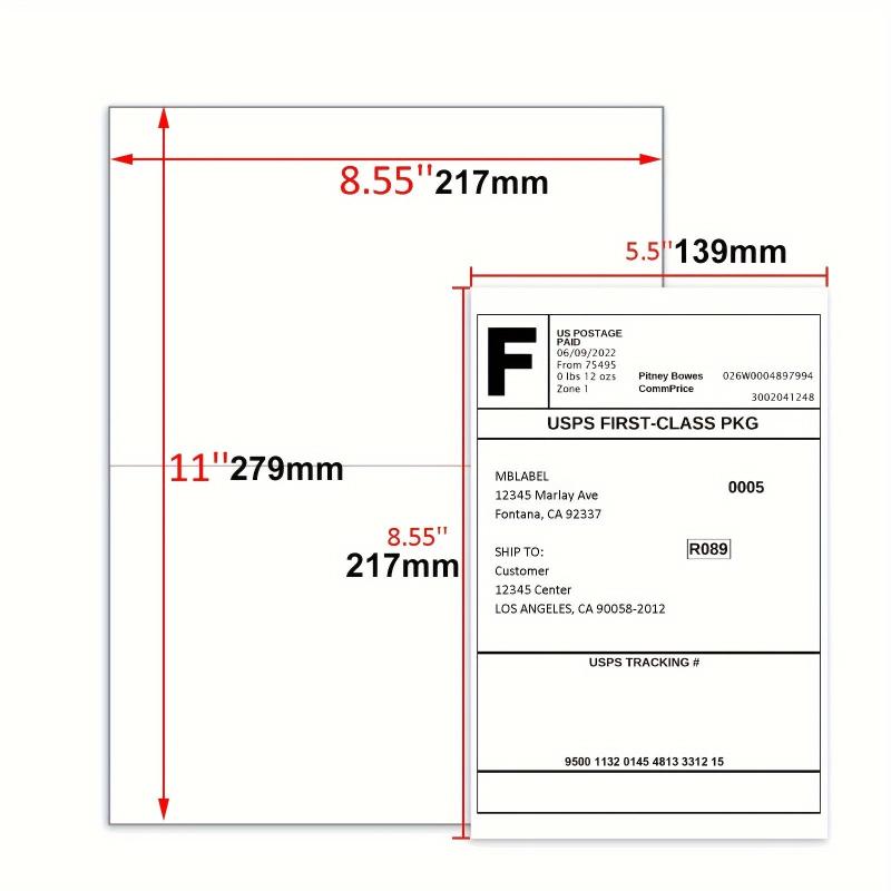 100 Labels 21 X 13 Address Labels Self Adhesive Mailing Labels